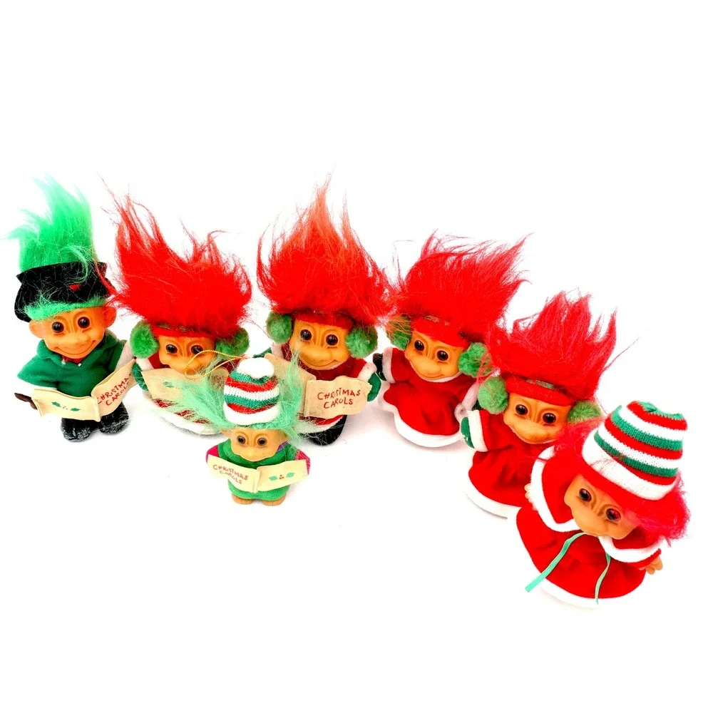 Lot‎ 24 Vintage 1990s Russ Christmas Troll Collection Carolers Reindeer & Elves